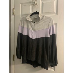 Chevron Half Zip Sweatshirt Size XS - LOFT Outlet